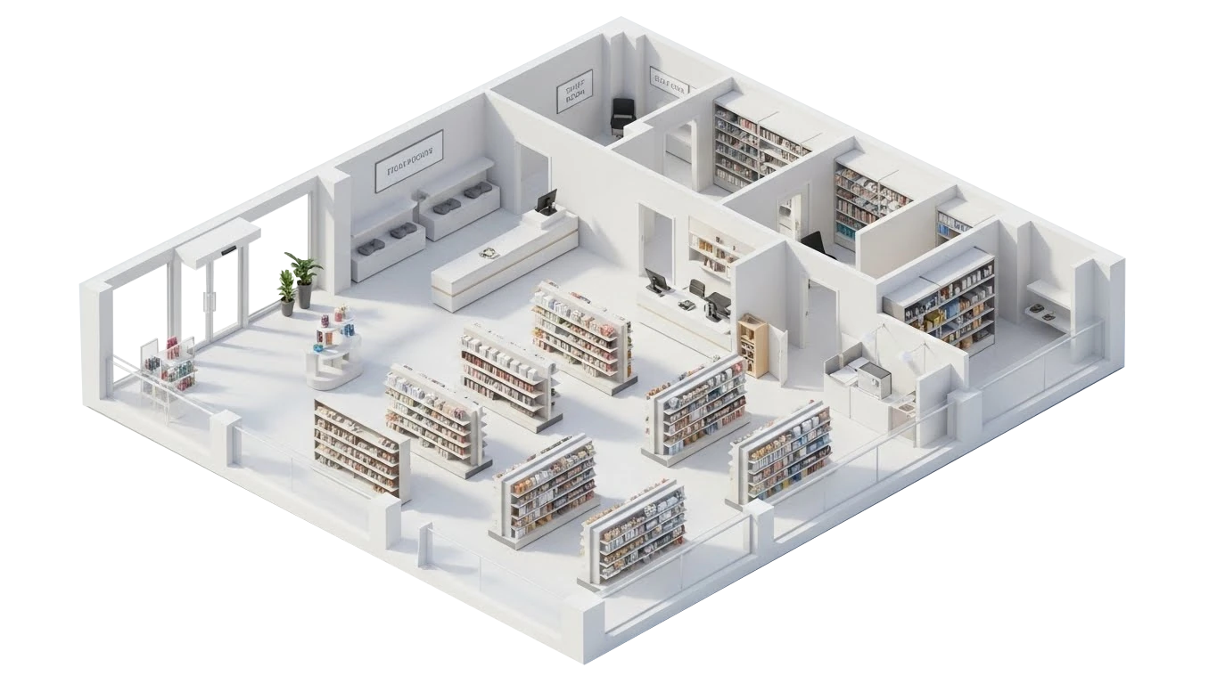 ONE80 commercial contracting retail-floor plan